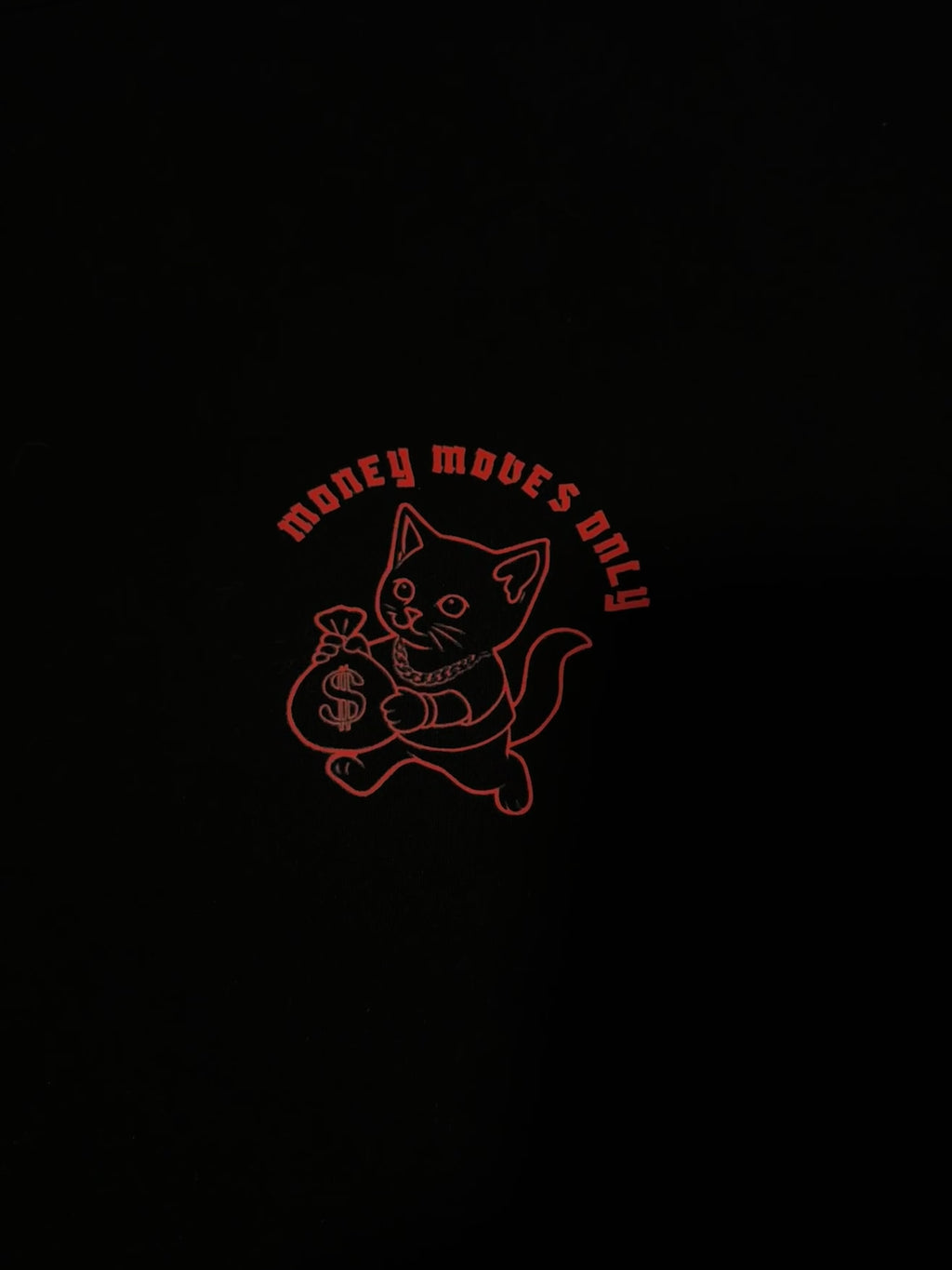 Money Moves Only Hoodie - Premium Streetwear (Red & Black)